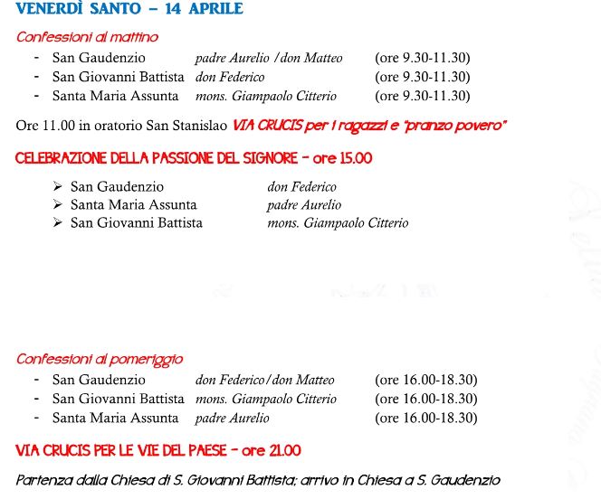 venerdì santo