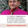 Domenica 24 settembre ingresso ufficiale in diocesi dell'Arcivescovo Mario Delpini