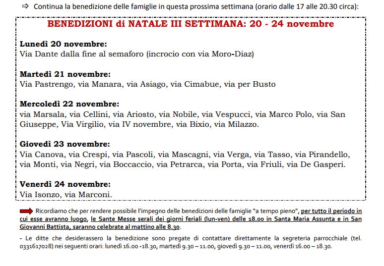 iii settimana