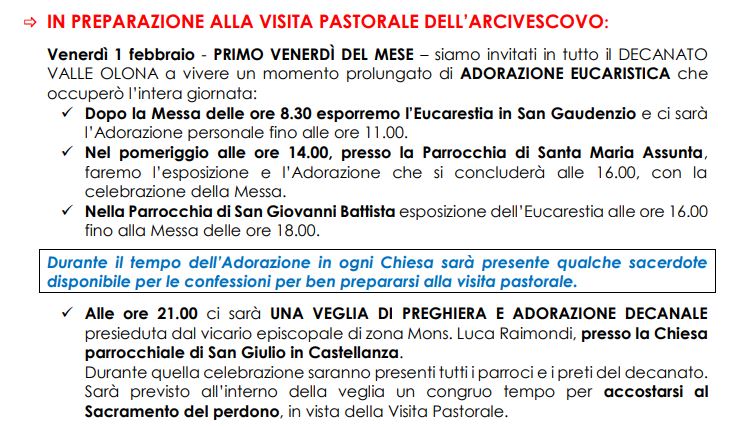 venerdi 1 del mese
