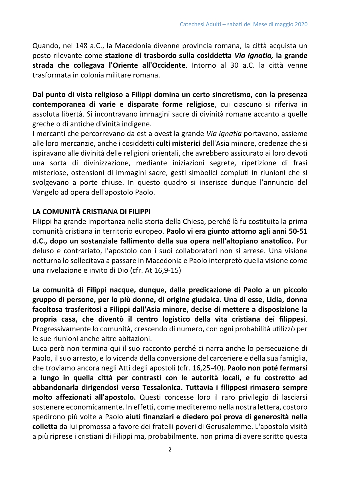 I sabato catechesi adulti - IL VANGELO AL CENTRO2