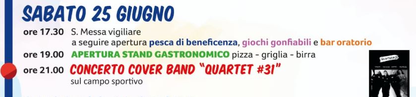 25 giugno patronale bergorese