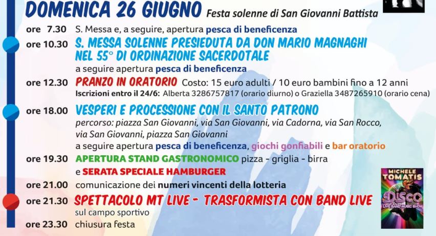 26 giugno patronale di san giovanni