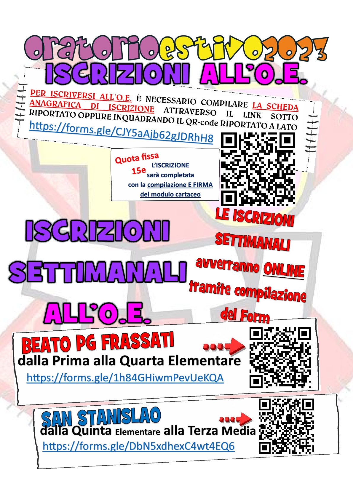 ISCRIZIONI O.E. QRCODE E LINK.21