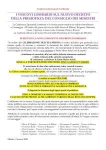 Avvisi 2 marzo 20201