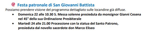 festa san giovanni battista